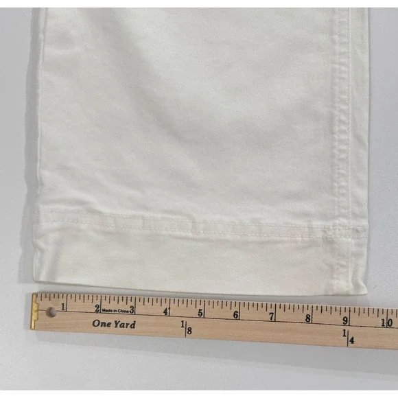 Buffalo David Bitton Brigitte High-Rise Crop Pants Soft Stretch White 12/32 W422 - Picture 11 of 11